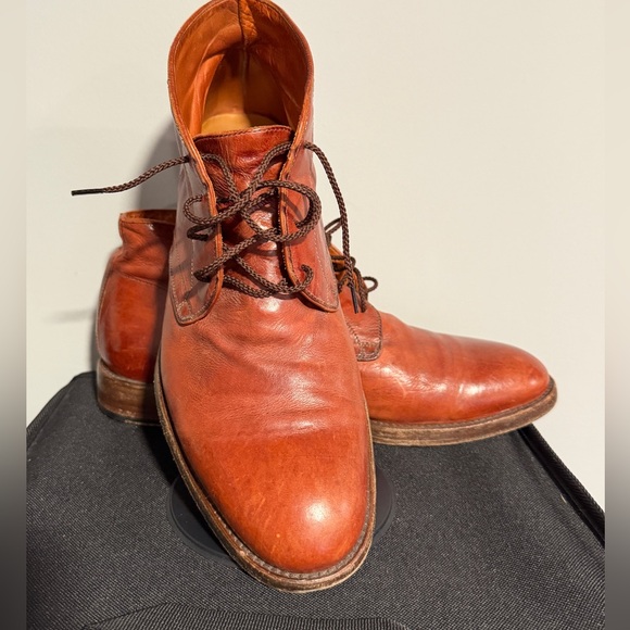Pre-owned Men's Frye leather cognac Chukka boots, size 10! - Picture 4 of 14